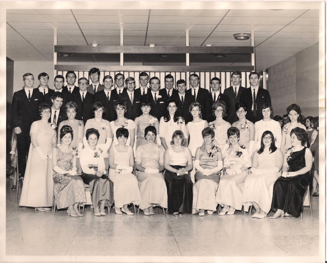 grade 13 grads at Commencement 1968
