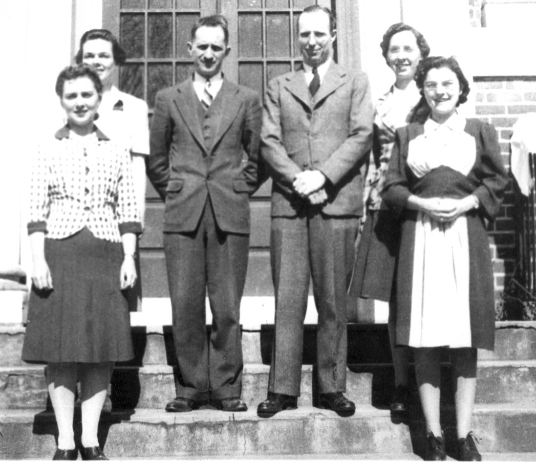 Left to right: B. May, C. Walsh, M. Verner, Duncan MacRae, C. McQuade, M. Winchester