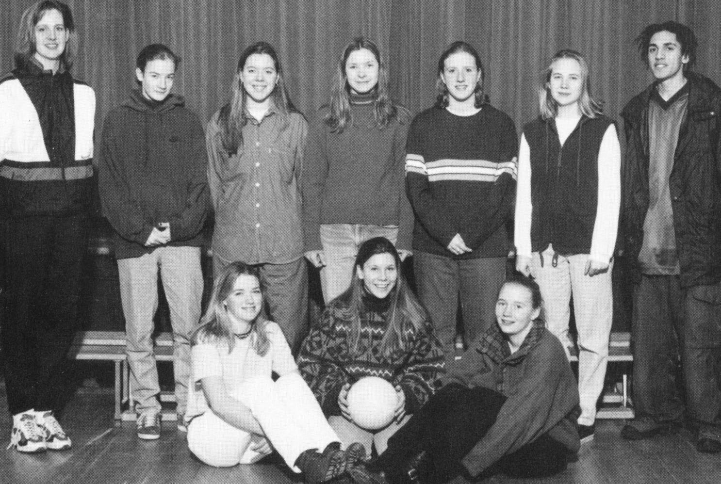 (Click to magnify) FRONT ROW: Deanna Beggs, Julia Peters, Katie Ballinger; BACK ROW: Ms. Dobson, Linda Hamilton, Erin Blackstock, Jaquie Millage, Chrissy Henderson, Rita Emsley, Ryan DelSol; ABSENT: Sarah Connell, Kealy Morgan.