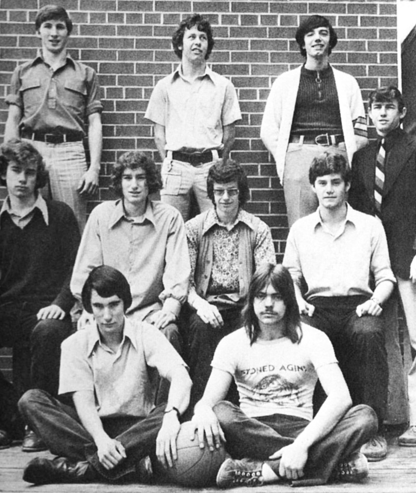(Click to magnify) FRONT ROW: D. Leek, Garnet Poole; ***SECOND ROW: A. deBoer, Mike Strobel, Peter Ovens, B. Gouweleeuw; ***BACK ROW: Don Simmons, M. Hall, B. O'Brien.