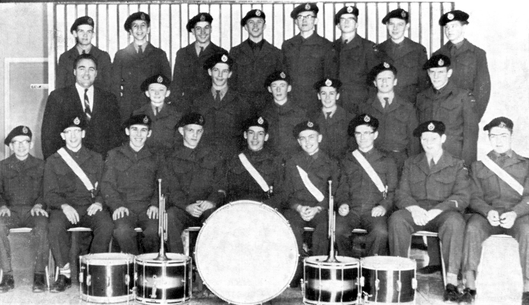 (Click to magnify) FRONT ROW: R. Andrews, R. Capstick, T. Ostroski, D. Cook, Brian St.John, H. Bunker, M. Puterbough, P. Ryan, J. Stonehouse; ***SECOND ROW: Mr. Ray Newton, Grant Mustard, M. Shadforth, Keith St.John, Rick Kelland, Sandy Ewen, G. Whitney; 