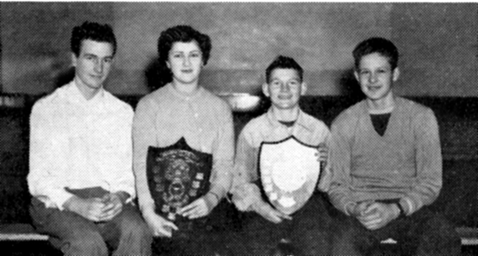 (Click to magnify - rescanned photo to greatly improve quality) B. Palmer, R.M. Hochberg, SENIOR; L. Chase, JUNIOR, J. Harris.