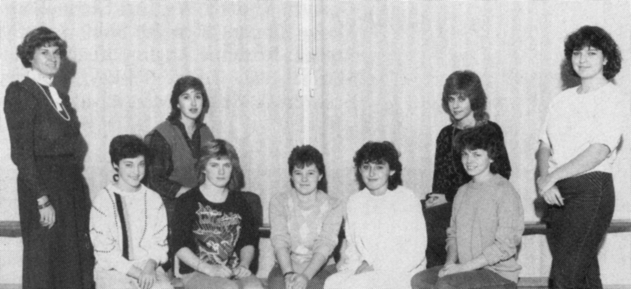 (Click to magnify) FRONT ROW: Ms. S. Darby, Carol Ann Rowland, Kris Westwood, Rhonda Downs, Tabitha Wilkinson, Kelly Clementson; ***BACK ROW: Michelle Noble, Sue Pullwitt.